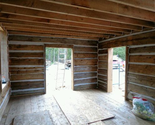 log home restoration after photo